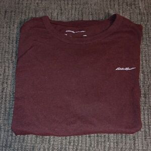 Eddie Bauer Maroon Crewneck T-Shirt